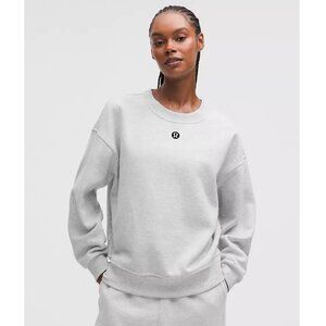 lululemon perfectly oversized fleece crew *logo